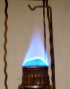 Sun Vapor the SUN Romeo lamp blue Bunsen flame.jpg