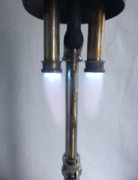 Akron 121 g lamp blue Bunsen flames.jpg